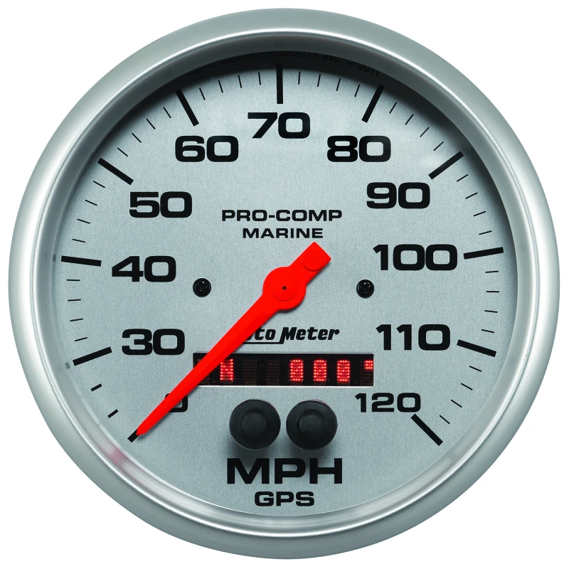 Autometer Marine Silber Ultra-Lite 5 Zoll 120 mph GPS Tachometer