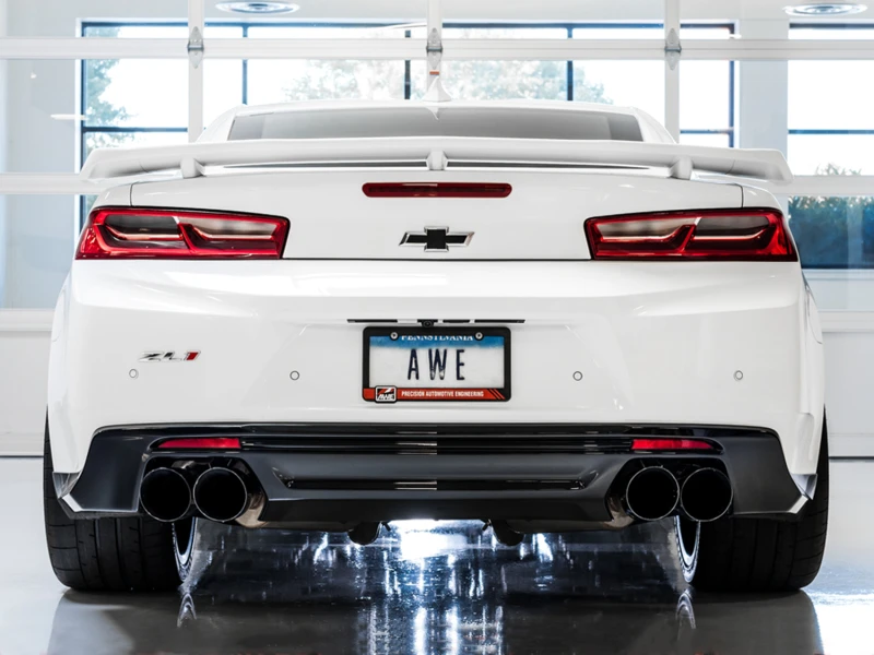 AWE Tuning 16-24 Chevy Camaro SS Non-Res Cat-Back Exhaust -Touring Edition (Quad Diamond Black Tips)