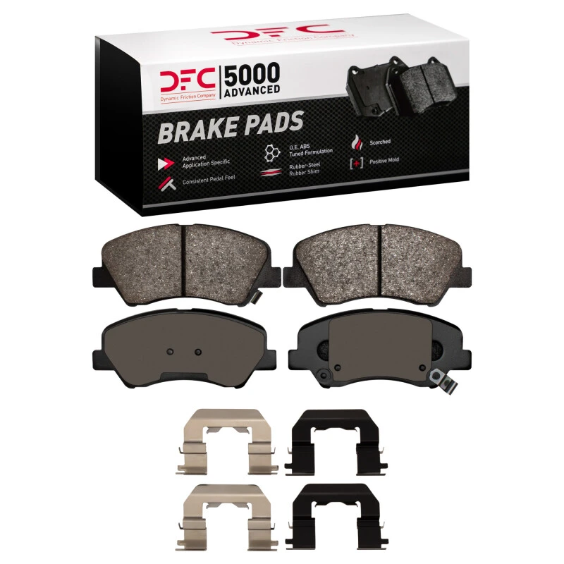 DFC 12-17 Dodge Attitude (Mexico) Front 5000 Advanced Ceramic Brake Pads and Hardware Kit