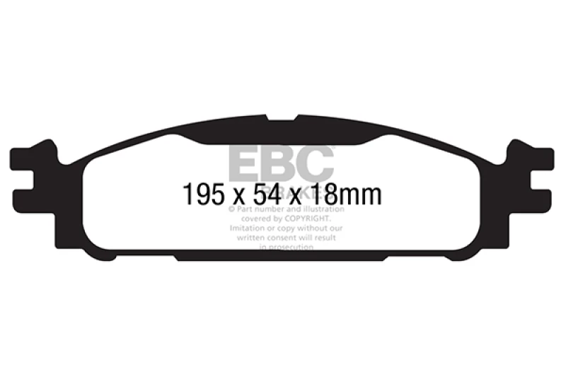 EBC 11+ Ford Explorer 2.0 Turbo 2WD Greenstuff Front Brake Pads