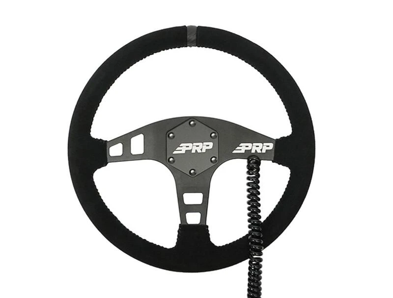 PRP Heated Flat Suede Steering Wheel - Black