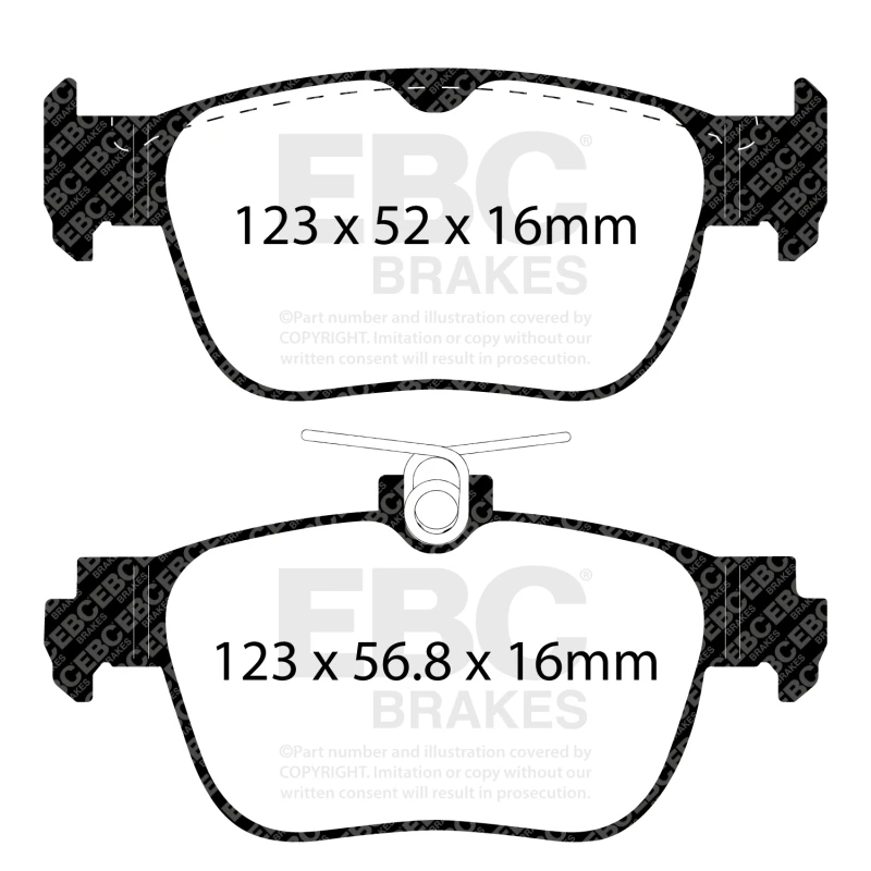 EBC 2022+ Audi A3 2.0T (40) Yellowstuff Rear Brake Pads