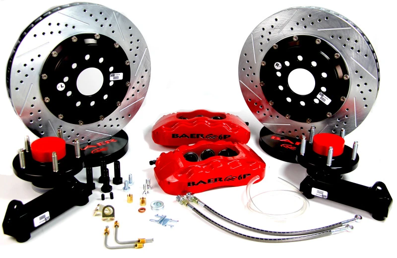 Baer Brakes 64-72 GM A-Body/67-69 F-Body STD Studs 14in Pro+ Front SDZ Brake Kit - Red