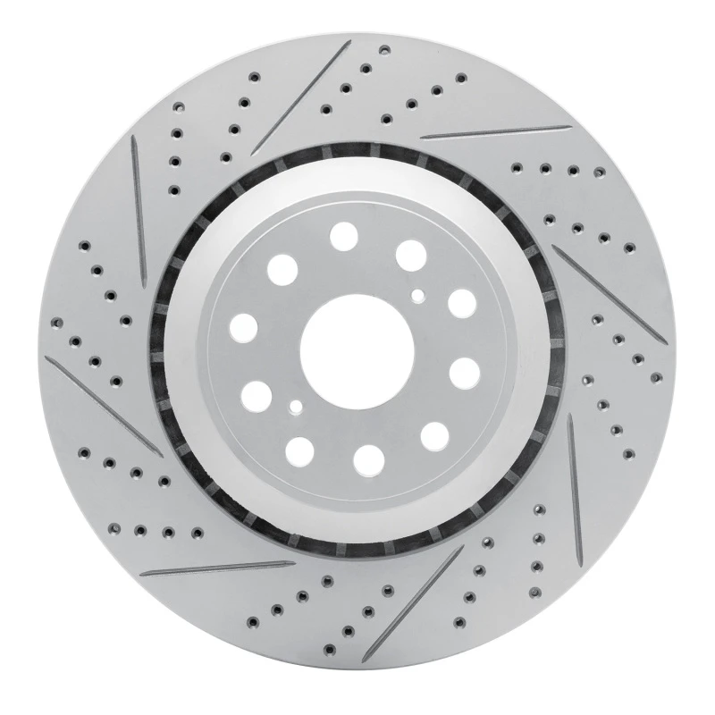 DFC 07-17 Lexus Ls600H Left Rear Drilled & Slotted Geoperformance Rotor