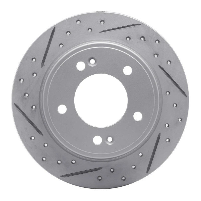 DFC 11-26 Hyundai Elantra Coupe Rear Left Drilled & Slotted Geoperformance Rotor