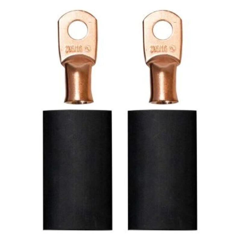 Moroso 5/16in Dia Stud 2 GA Wire Crimp/Solder Battery Cable Terminal Kit (2 Pack)