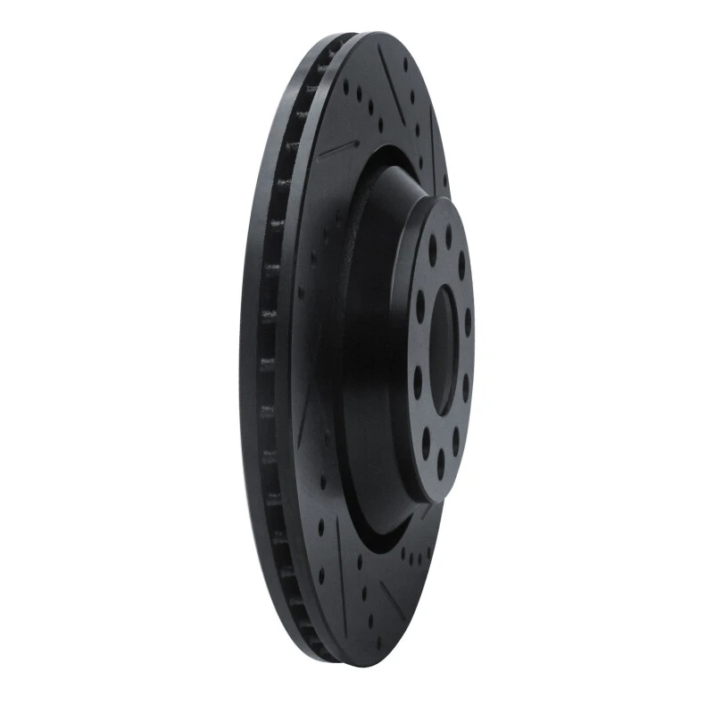 DFC 06-25 Audi S3 (USA/Canada) Rear Right Drilled & Slotted Black Brake Rotor
