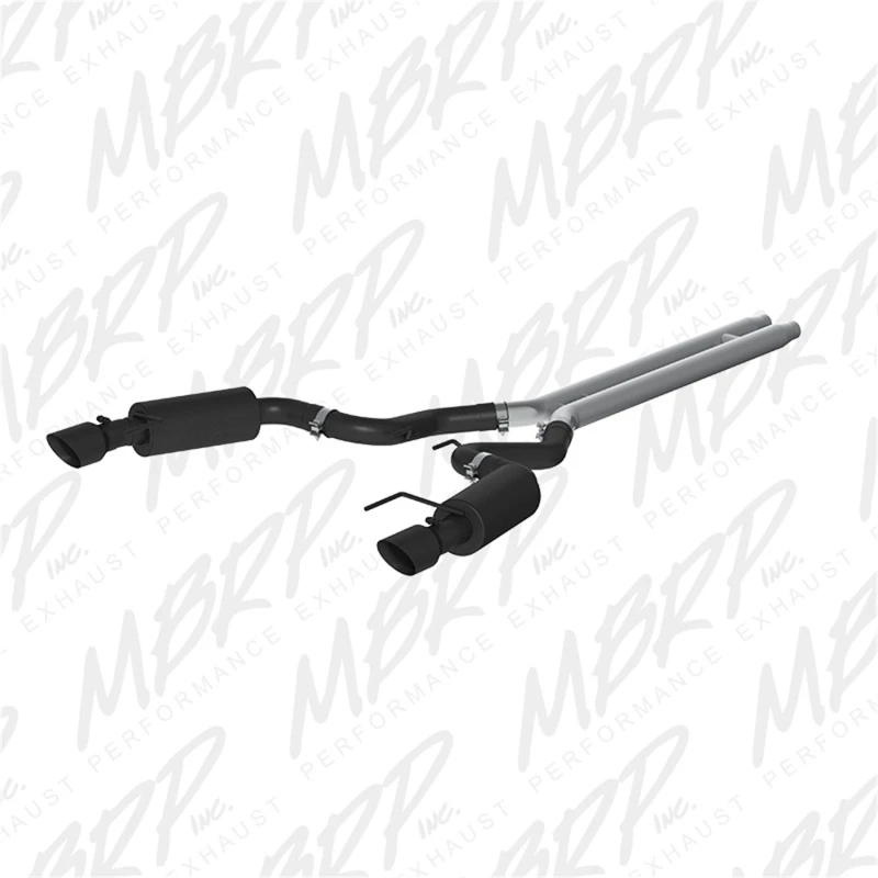 MBRP 15 Ford Mustang GT 5.0 Cabrio Schwarz 3 Zoll Kat-Back Dual Split Rear Exit (Street Version)