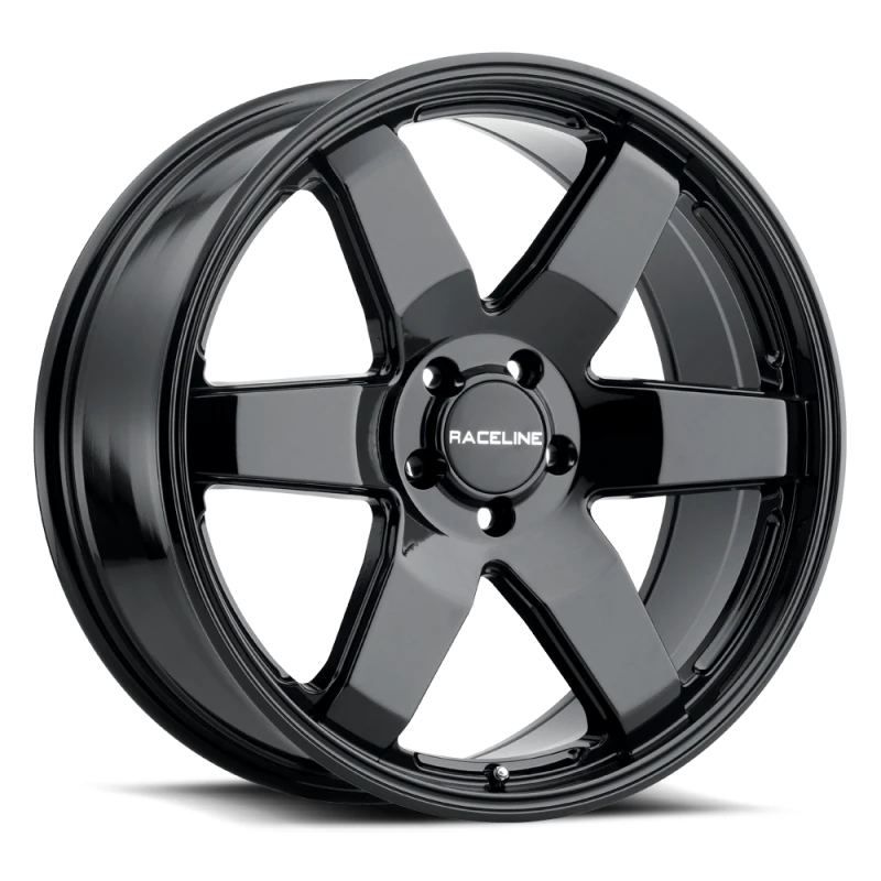 Raceline 942B Addict 18x8in / 6x120 BP / 35mm Offset / 67.1mm Bore - Gloss Black Wheel