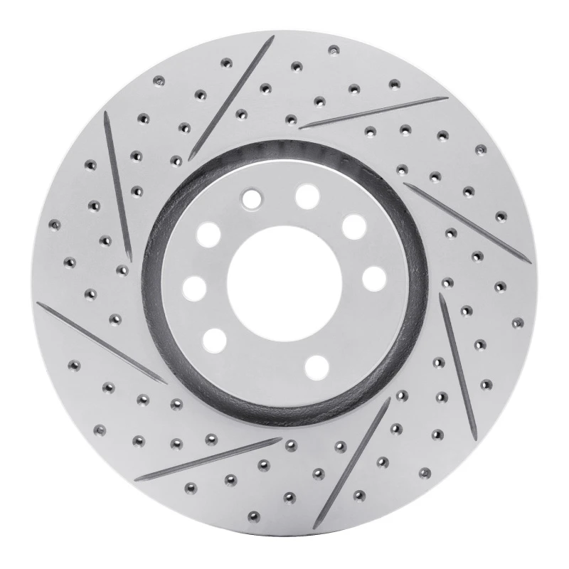 DFC 03-11 Cadillac Bls (Mexico) Front Left Drilled & Slotted Geoperformance Rotor