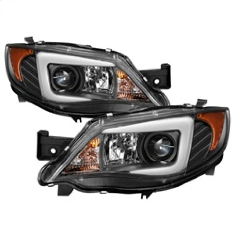 Spyder for Subaru WRX 08-09 Projector Headlights - HID Model Only - Black PRO-YD-SWRX08-HID-LBDRL-BK