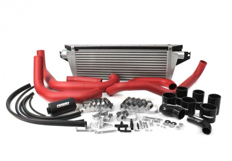 Perrin Schwarze Boost-Röhren mit schwarzen Silikon für 08+ STi FMIC