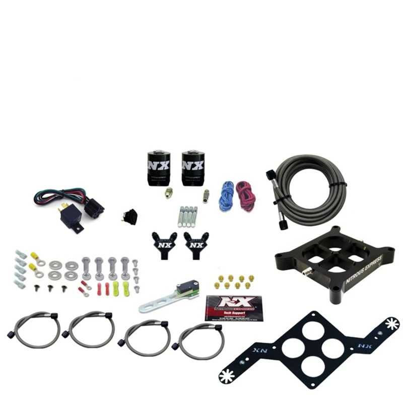 Nitrous Express 4150 Einzel-Einlass-Billet-Crossbar-Nitrous-Platten-Kit (50-300PS) ohne Flasche