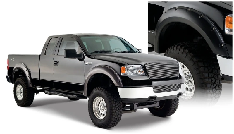 Bushwacker 04-08 Ford F-150 Styleside Taschenstil-Flares 4-teilig 66,0/78,0/96,0in Bett - Schwarz