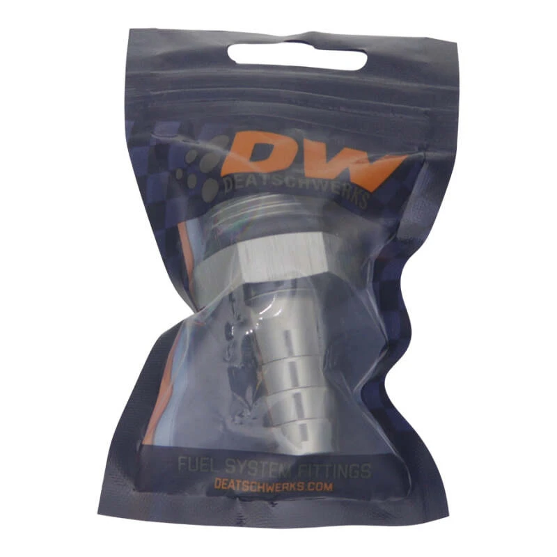 DeatschWerks 10AN ORB-Männlich auf 1/2-Zoll-Männlich Triple-Barb-Fitting (einschließlich O-Ring) - eloxiertes DW-Titan