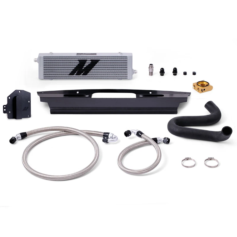 Mishimoto 15-17 Ford Mustang GT Rechtslenker Thermostatisches Öl-Kühler-Kit - Silber