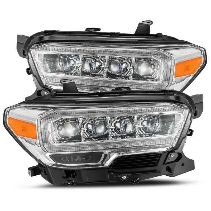 AlphaRex 16-20 Toyota Tacoma NOVA LED-Projektorscheinwerfer Plank Style Chrome mit Aktivierungslicht