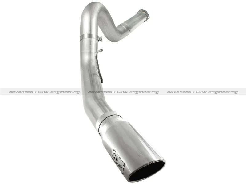 aFe Atlas 5 Zoll DPF-Back Aluminized Stahl Auspuff Sys, Ford Diesel LKW 11-14 v8-6.7L (td) Polierter Tipp