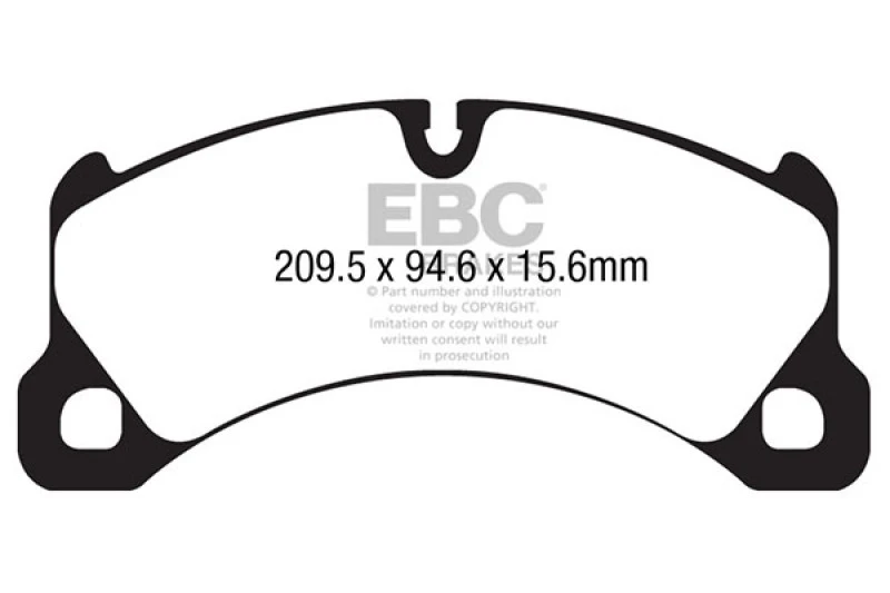 EBC 10+ Porsche Cayenne 3.6 Yellowstuff Front Brake Pads