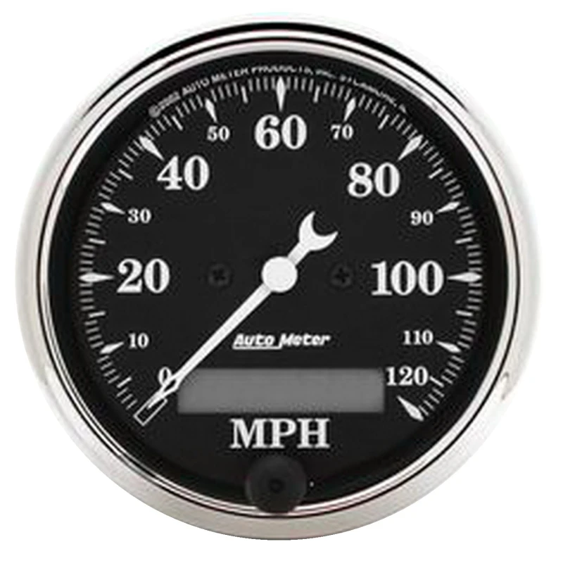Autometer Old Tyme Black Anzeige-Kit 6-teilig für Ford LKW 53-55 Tach/Mph/Kraftstoff/Öldruck/Wassertemp/Volt