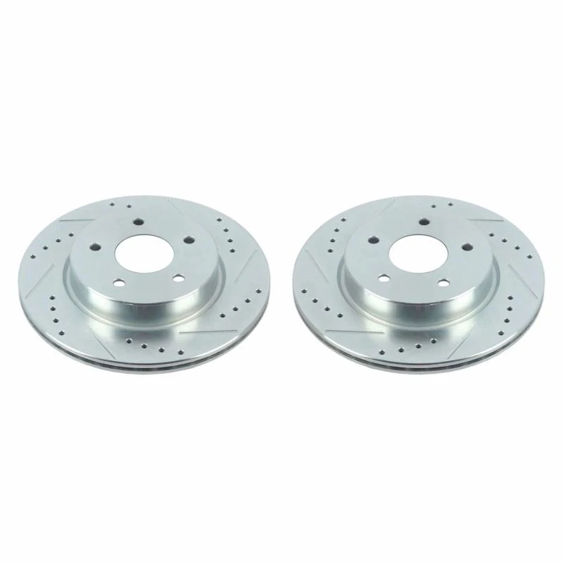 Power Stop 18-19 Nissan Leaf Rear Evolution Drilled & Slotted Rotors - Pair