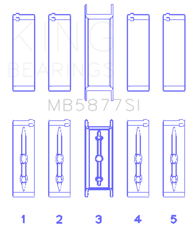 King Engine Bearings GM Vortex / Gen III IV LS-Series Main Bearing Set
