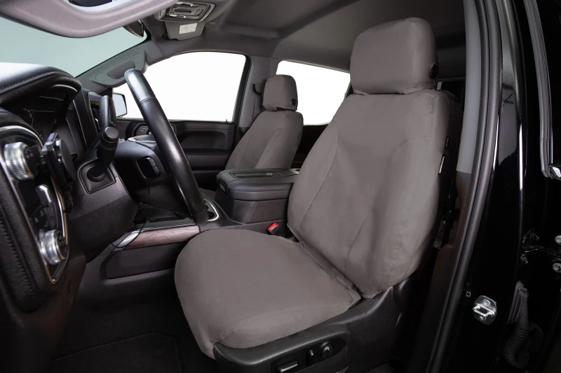 Covercraft 19-23 Ford Transit Polycotton SeatSaver Custom Third Row Seat Covers-Misty Grey
