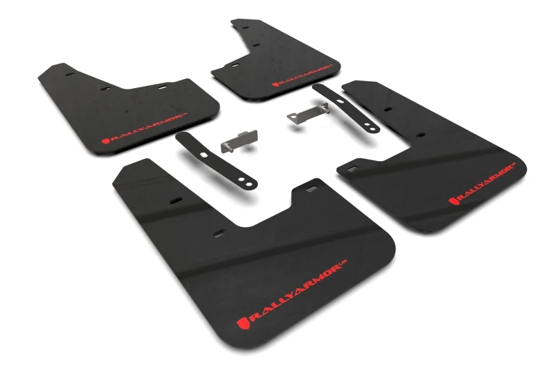 rally-armor_MF21-UR-BLK-RD-67946de8e8ddb Rally Armor 23-24 Kia Niro SG2 Schwarzes UR-Schmutzfänger-Set mit rotem Logo