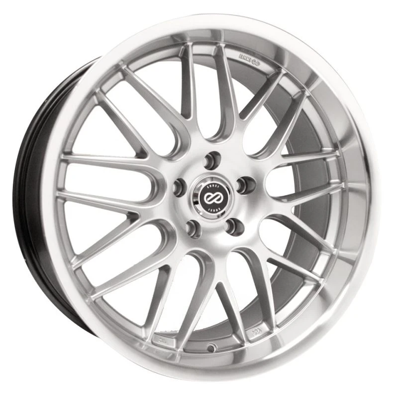 Enkei Lusso 20 x 9.5 40mm Offset 5x114.3 Bolt Pattern Hyper Silver w/ Machined Lip Wheel