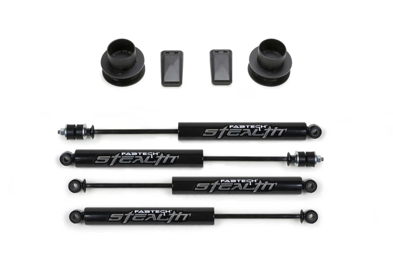 Fabtech 14-18 Ram 2500/3500 4WD 2.5in Coil Spacer Kit - Component Box w/Stealth Shock Absorbers