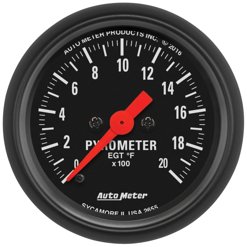 Autometer Z Series 52mm 2000 Degree Pyrometer (EGT) Gauge