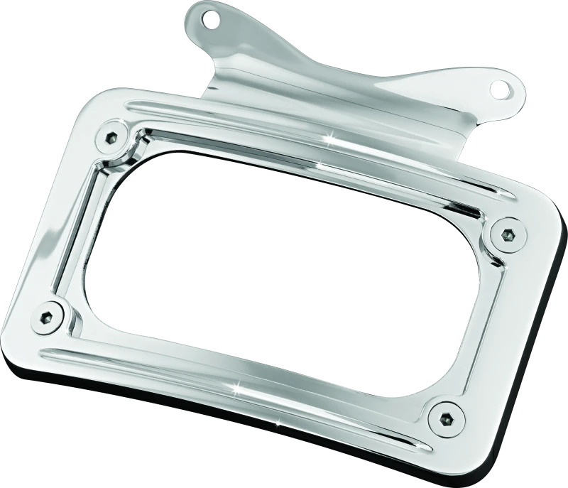 Kuryakyn Curved License Plate Mount Chrome