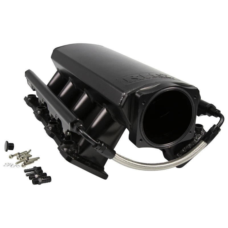 Fast Intake Manifold, Rhs Sheet Met Al, Ls Cathedral Port, Black W/ Fuel Rail Kit