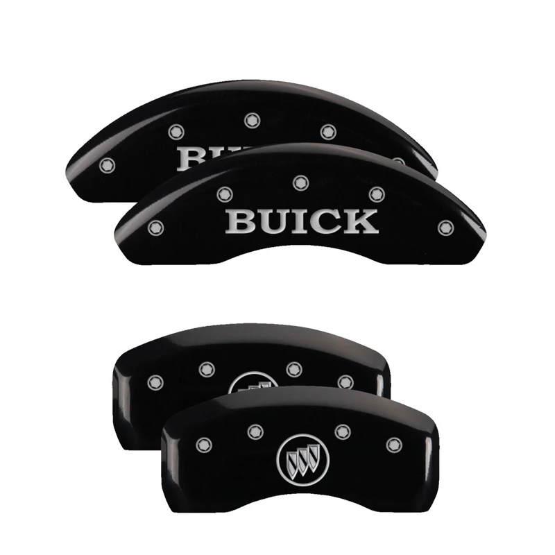 MGP 4 Bremssattel-Abdeckungen, vorn Buick, hinten schwarz, silberne Schrift, 2002 Buick LeSabre