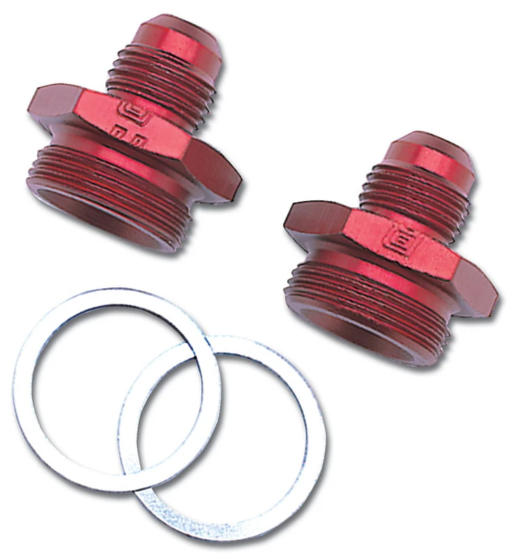 Russell Performance -6 AN Carb-Adapter-Fittings (2 Stück) (Rot)
