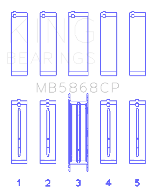 King Engine Bearings General Motors 169 Lk5 Vortec 16V DOHC Main Bearing Set
