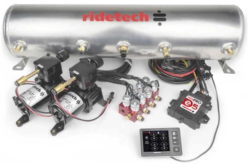 Ridetech RidePro E5 Luftfahrwerk Kontrollsystem 5 Gallonen Dual Kompressor 1/4 Zoll Ventile