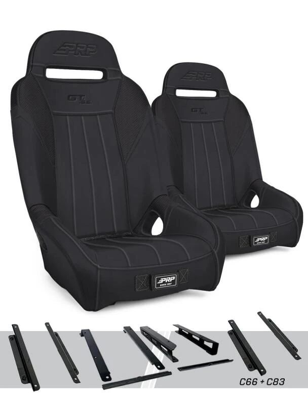 PRP GT/S.E. Suspension Seats Kit for Honda Talon (Pair) - Black
