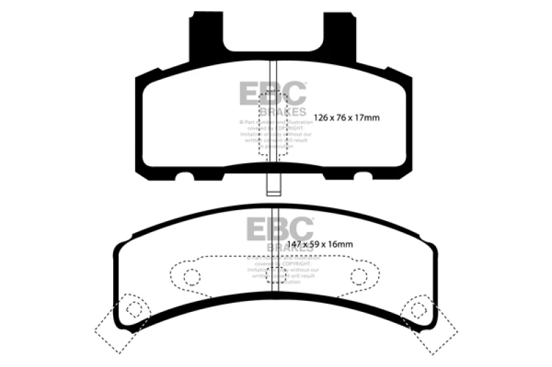 ebc_DP21273-67931fb3d5385 EBC 97-99 Cadillac Deville 4.6 (Rear Drums) Ultimax2 Front Brake Pads
