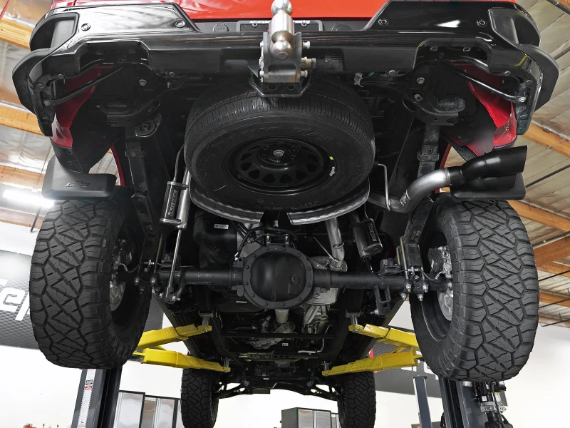 aFe Vulcan Serie 3in 304SS Auspuff Kat-Back mit schwarzem Tip 2019 GM Silverado/Sierra 1500 L4-2.7L (t)