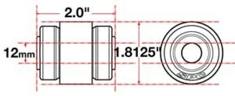 SPC Performance Flexgelenk X-AXIS Jeep JK Front UCA 12mm X 2 X 1.8125