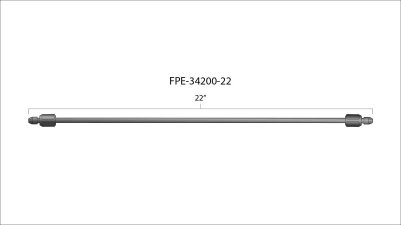 Fleece Performance 22-Zoll-Hochdruck-Kraftstoffleitung (8mm x 3,5mm Leitung, M14x1,5 Nüsse)