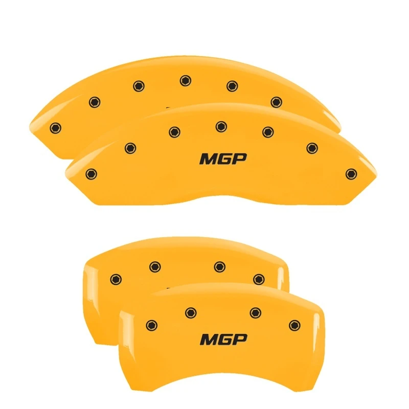 MGP 4 Bremssattel-Abdeckungen Gravur Vorne & Hinten MGP Gelb Finish Schwarze Zeichen 2005 Lincoln LS