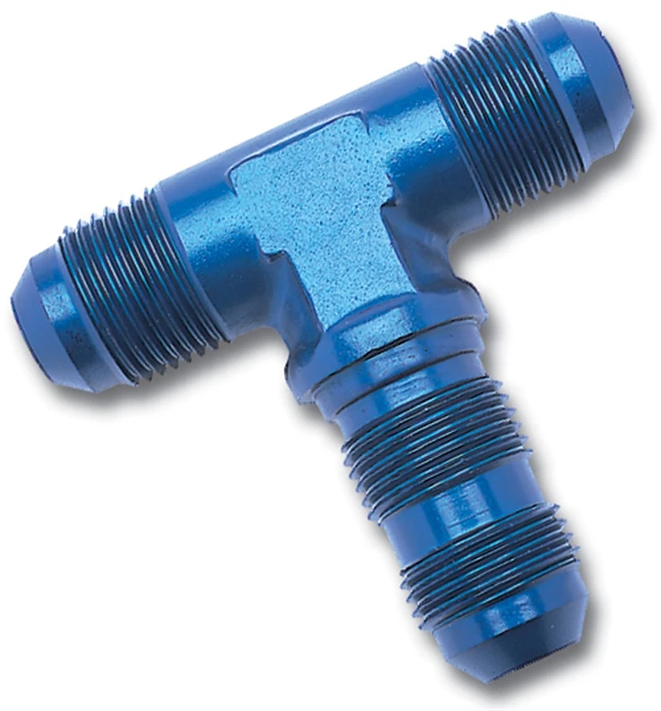 Russell Performance -12 AN Flare Bulkhead-T-Stück (Blau)