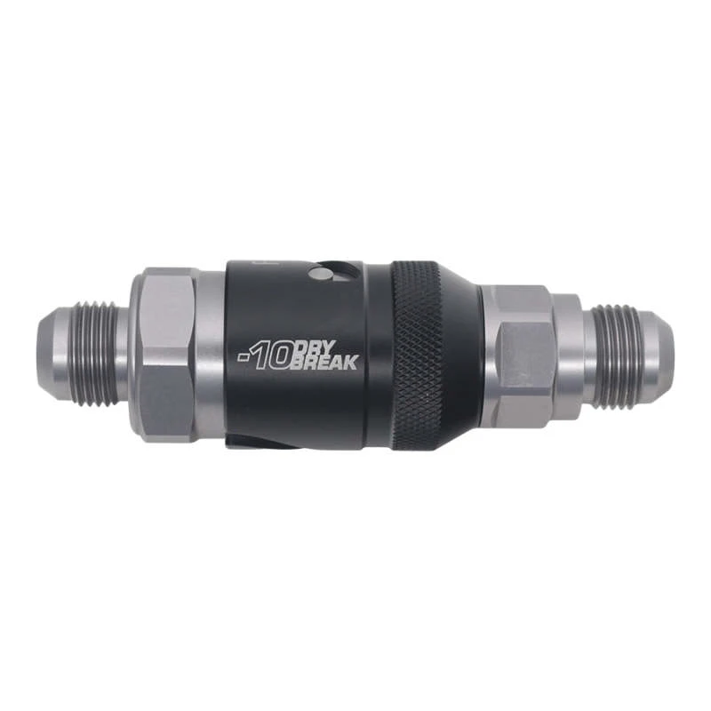 DeatschWerks 10AN Männliches Flare Quick Disconnect Dry Break Fitting - 2 Stück eloxiert matt schwarz