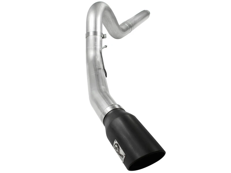 aFe Atlas 5 Zoll DPF-Back Aluminized Stahl Auspuff-System, Ford Diesel-LKW 08-10 V8-6.4L (td) Schwarzer Endrohr