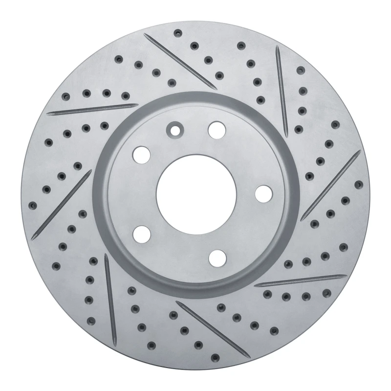 DFC 14-19 Chevrolet Corvette Front Right Drilled & Slotted Geoperformance Rotor
