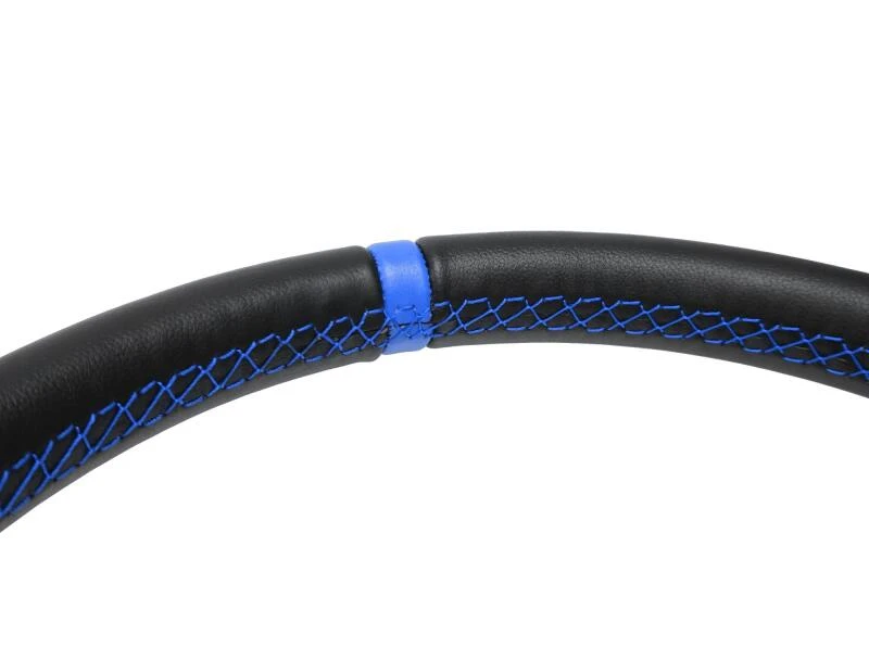 PRP Deep Dish Leather Steering Wheel - Blue
