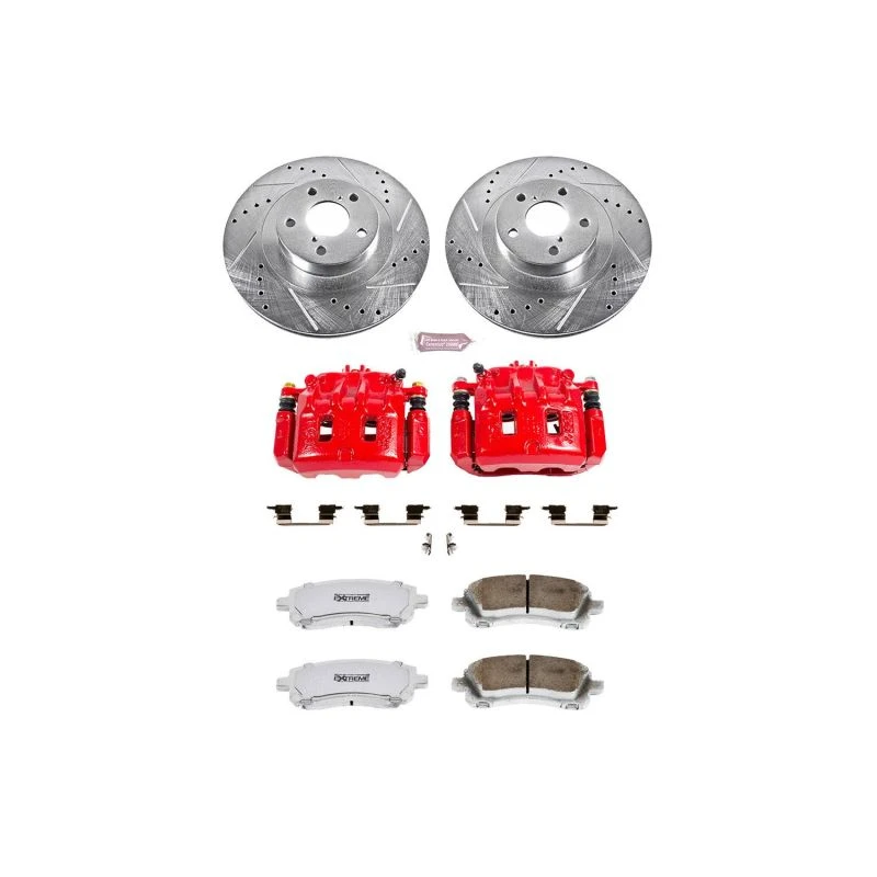 Power Stop Front Z26 Street Warrior Brake Kit w/Calipers for 02-03 Subaru Impreza