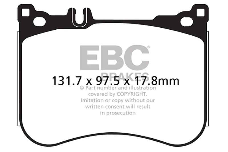 EBC 14+ Mercedes-Benz S550 4.7 Twin Turbo AMG Sport Pkg Yellowstuff Front Brake Pads